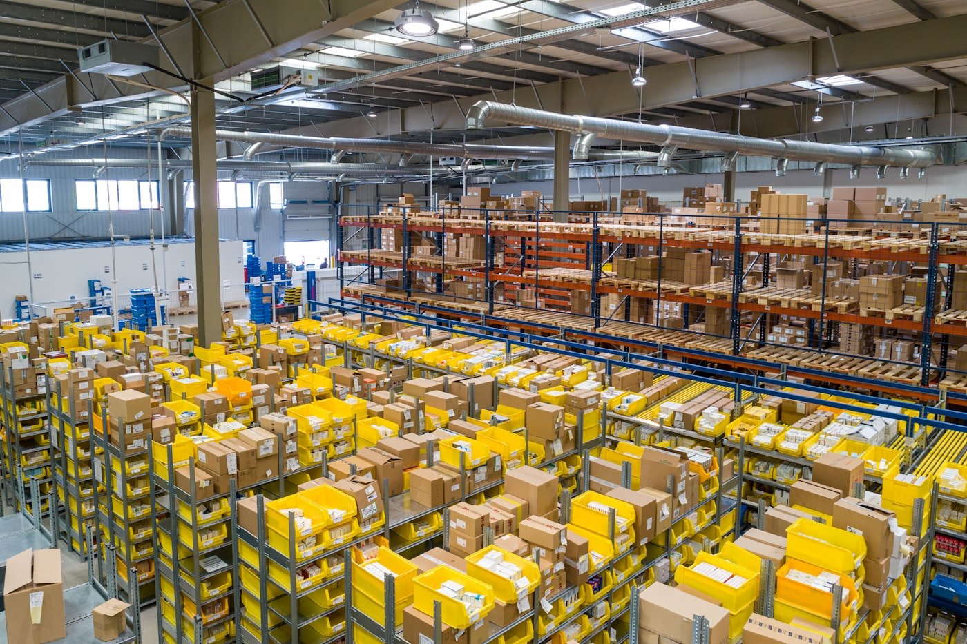 Organised warehouse storage for packaged agricultural commodities